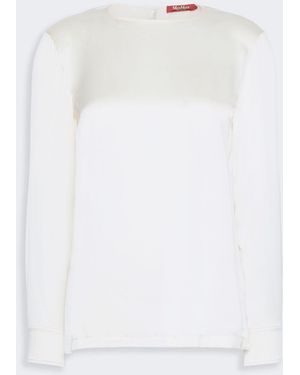 Max Mara Satin Blouse - White
