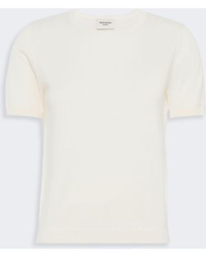 Max Mara Silk And Cotton Crew-Neck Sweater - White