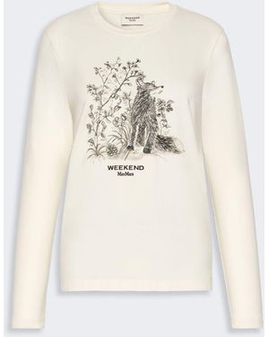Max Mara Long-Sleeved Jersey T-Shirt - White
