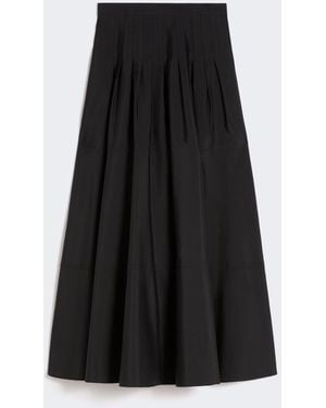 Max Mara Long Cotton Poplin Skirt - Black