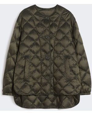 Max Mara Water-Repellent Quilted Canvas Down Jacket - Green