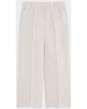 Max Mara Linen Canvas Pants - White