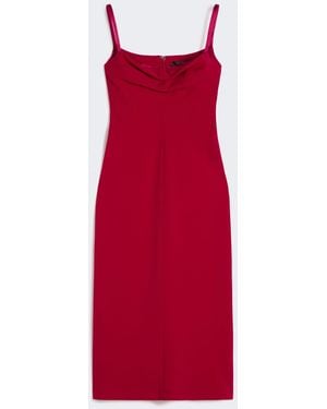 Max Mara Crepe Midi Dress - Red