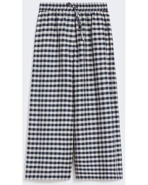 Max Mara Cotton And Ramie Batavia Pants - White