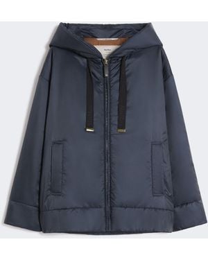 Max Mara Padded Water-Repellent Canvas Hooded Jacket - Blue