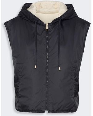 Max Mara Reversible Water-Repellent Canvas Padded Gilet - Blue