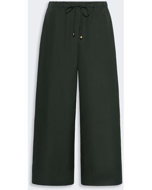 Max Mara Cotton Poplin Jogging Pants - Green
