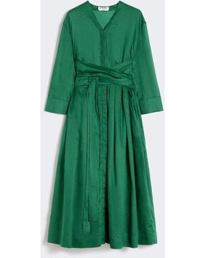 Max Mara Ramie Canvas Dress - Green