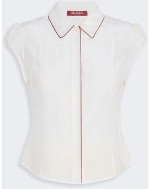 Max Mara Crepe De Chine Shirt - White