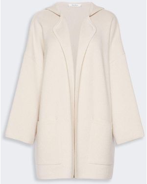 Max Mara Wool And Cashmere Hooded Cardigan - White