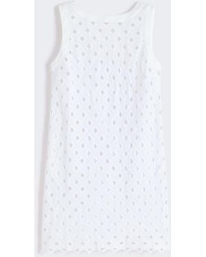 Max Mara Macramé Jersey A-Line Dress - White