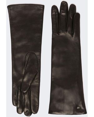 Max Mara Mid-Length Nappa Leather Gloves - Black