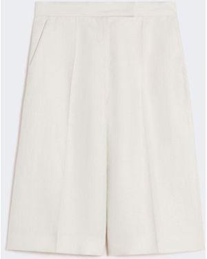 Max Mara Linen Bermuda Shorts - White