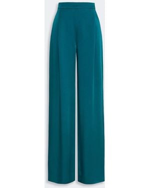 Max Mara Envers Satin Palazzo Pants - Blue