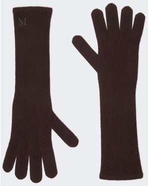 Max Mara Long Cashmere Gloves - Brown