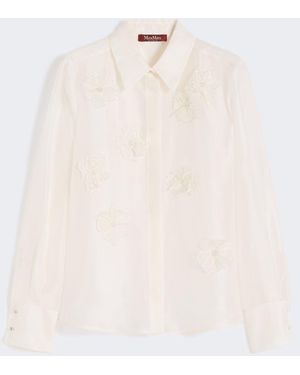 Max Mara Silk Organza Shirt - White