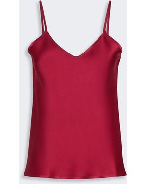 Max Mara Envers Satin Camisole Top - Red