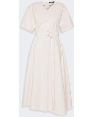 Max Mara Washed Cotton Dress - White