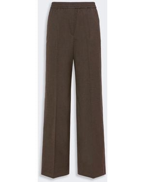 Max Mara Stretch Wool Batavia Pants - Brown