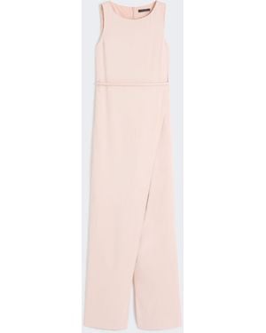 Max Mara Stretch Envers Satin Jumpsuit - Pink