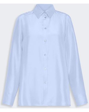 Max Mara Silk Habotai Shirt - Blue