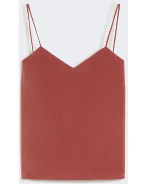 Max Mara Silk Canvas Top - Red