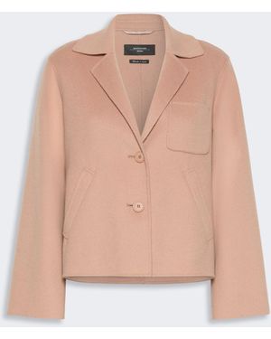 Max Mara Double Wool Cropped Jacket - Pink