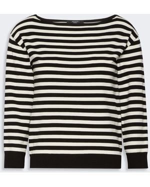 Max Mara Stockinette-Stitched Viscose Yarn Sweater - Black