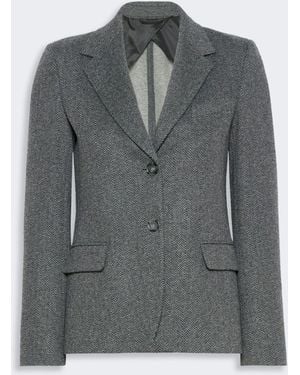 Max Mara Jacquard Jersey Blazer - Gray