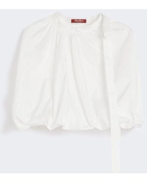Max Mara Taffeta Blouse - White