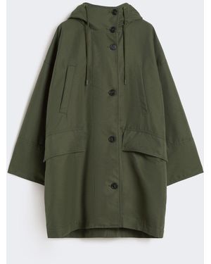 Weekend by Maxmara Water-Repellent Canvas Parka - Green