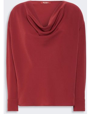Max Mara Lightweight Technical Cady Blouse - Red
