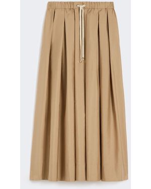 Max Mara S Desert Cotton Pineta Popeline Skirt - Natural