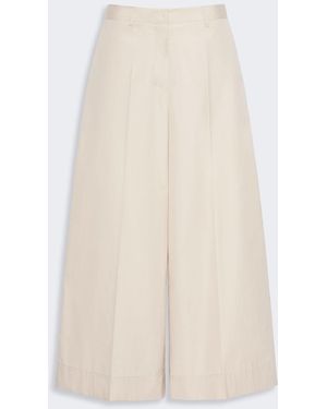 Max Mara Cotton Poplin Pants - White