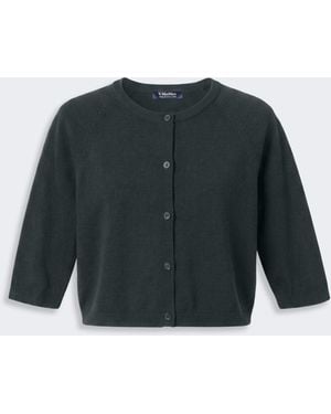 Max Mara Cotton, Silk And Cashmere Shrug - Black