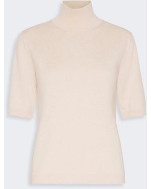 Max Mara Wool Polo-Neck Sweater - White