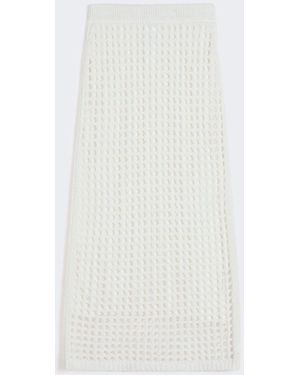 Max Mara Mesh Cotton Skirt - White