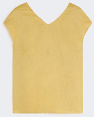Max Mara Ramie Canvas Blouse - Yellow