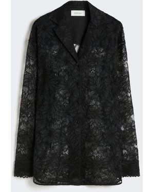 Max Mara Floral Lace Shirt - Black