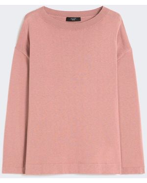 Max Mara Silk And Cotton Yarn Sweater - Pink