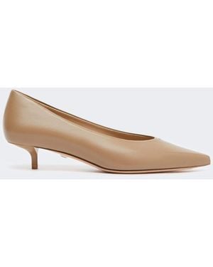 Max Mara Nappa Leather Low Court Shoes - White