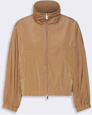 Max Mara Water-Repellent Canvas Windbreaker - Natural