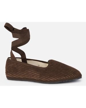 MC2 Saint Barth Mychal Corduroy Friulana Slippers Special Edition - Brown