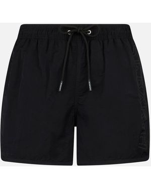 MC2 Saint Barth Swimshorts With Side Logo And Contrast Swimshort - Black