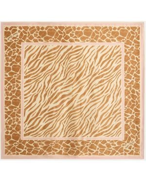 MC2 Saint Barth Kitana Pure Silk Foulard With Animal Print - Natural