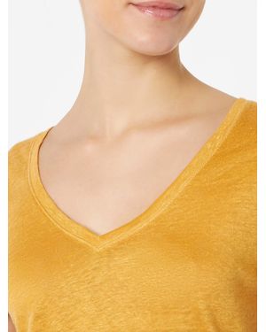 MC2 Saint Barth Ochre Eloise Linen T-Shirt - Yellow