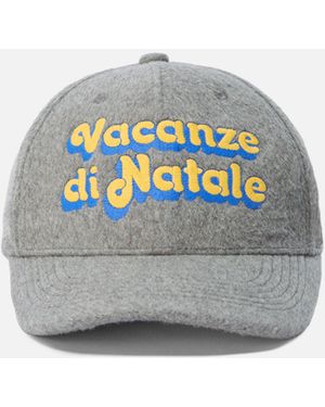 MC2 Saint Barth Baseball Cap Wool Blend With Christmas Vacation Embroidery - Grey