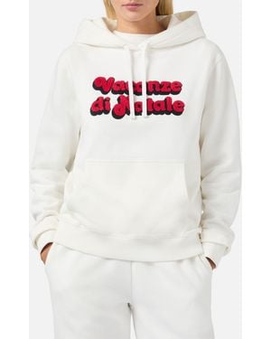 MC2 Saint Barth Virginia Cotton Hoodie With Vacanze Di Natale Embroidery - White