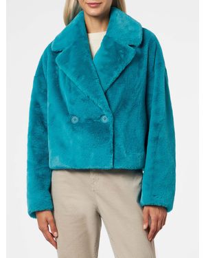 MC2 Saint Barth Furry Emelyn Short Jacket - Blue