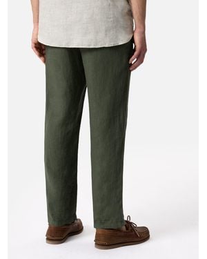 MC2 Saint Barth Military Linen Pants Calais With Drawstring __Single__ - Green